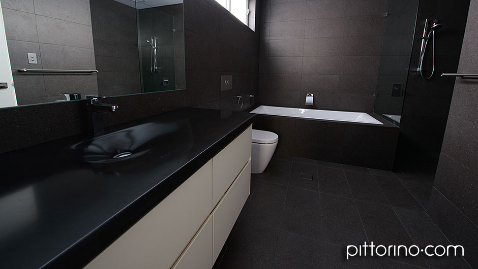 concrete vanity top with integral basin, Sydney, Australia