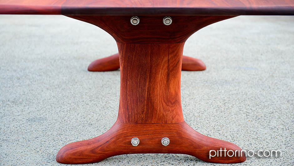'colossus' hand shaped timber dining / boardroom table